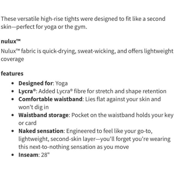 Lululemon Wunder Under Hi-Rise Tight *Central Saint Martins Nulux 28" - Picture 7 of 7